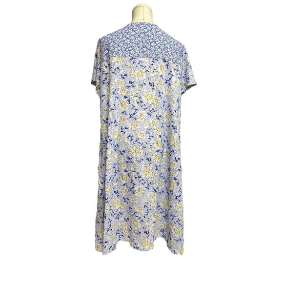 NEW! Carole Hochman Meadow Floral 100% Cotton 2-Pack Sleepshirts 1X(BLUE) - Picture 3 of 12